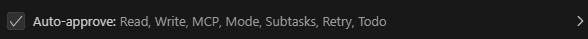 Master toggle in Auto-approve toolbar