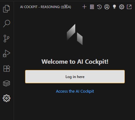 AI Cockpit Reasoning Extension Log in Interface
