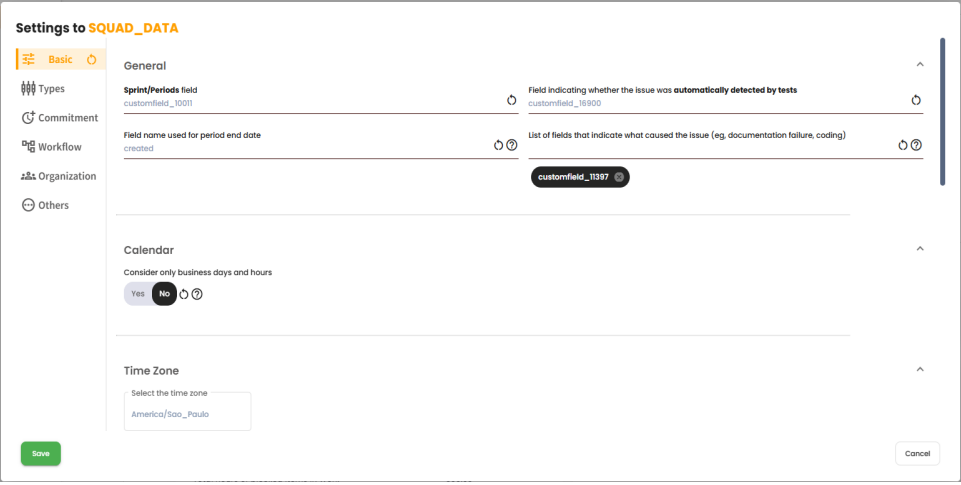 VSM Settings