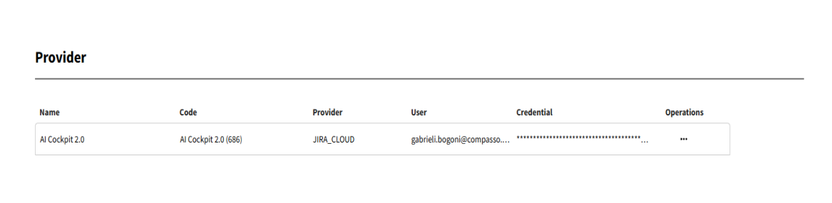 Provider screen