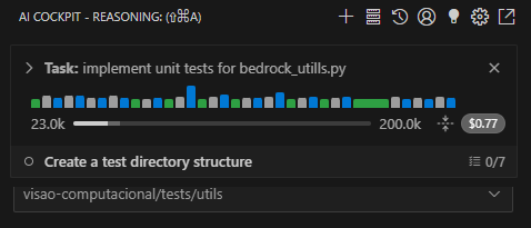 Task header summary showing todo list progress