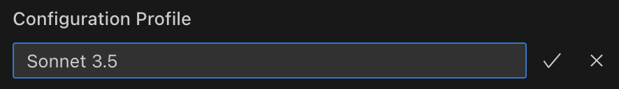 Interface de edição de perfil