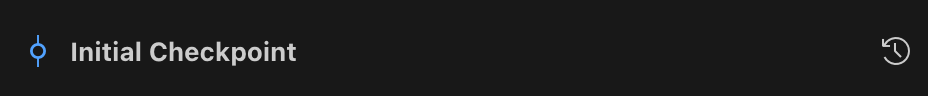 Indicador de checkpoint inicial no chat